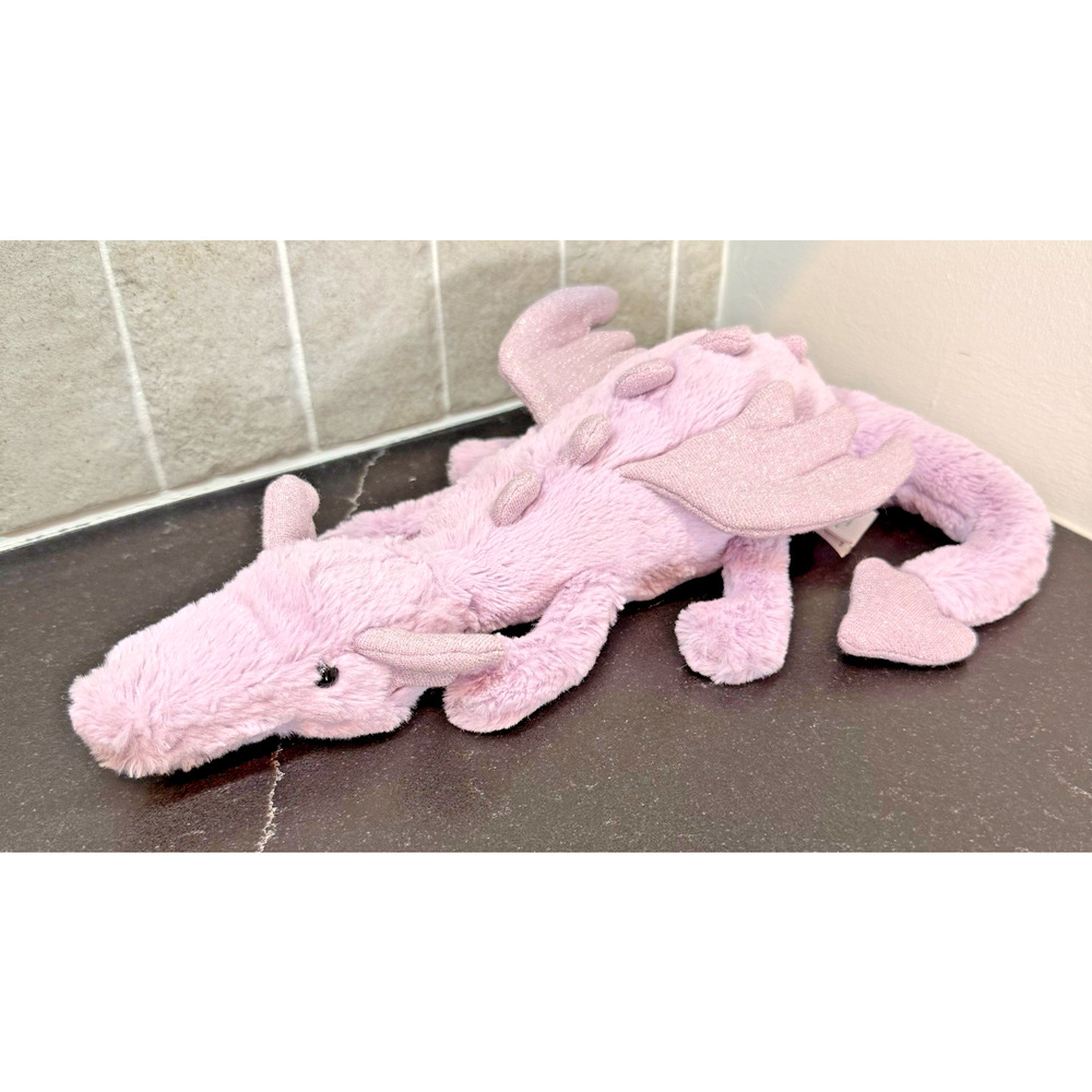 Jellycat LITTLE LAVENDER DRAGON Small 12" Purple Authentic EUC!